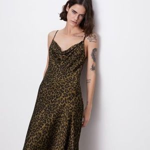 Zara Leopard Slip Dress